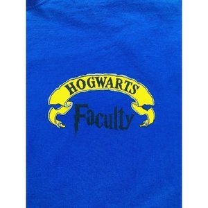 Hogwarts School of Wizardry Falculty Staff shirt blue size large